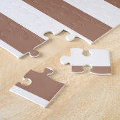  Verticale Strepen Mocha Mousse Wit Legpuzzel (Zijkant)