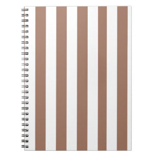 Verticale Strepen Mocha Mousse Wit Notitieboek