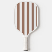 Verticale Strepen Mocha Mousse Wit Pickleball Paddle (Achterkant)