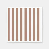Verticale Strepen Mocha Mousse Wit Servet (Voorkant)