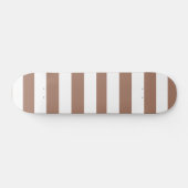Verticale Strepen Mocha Mousse Wit Skateboard (Horizontaal)
