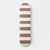 Verticale Strepen Mocha Mousse Wit Skateboard (Voorkant)