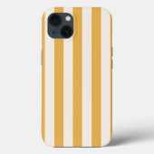 Verticale strepen Mosterdgeel en wit gestreept Case-Mate iPhone Case (Achterkant)