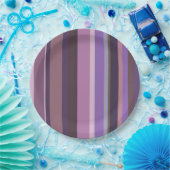 Verticale strepen nabootsen papieren bordje (Feest)