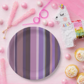 Verticale strepen nabootsen papieren bordje (Feest)