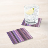 Verticale strepen nabootsen vierkante kartonnen onderzetter (Insitu)