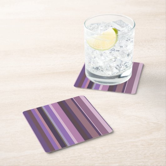 Verticale strepen nabootsen vierkante kartonnen onderzetter (Insitu)