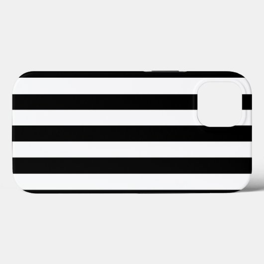 Verticale strepen zwart en wit gestreept Case-Mate iPhone case (Achterkant (horizontaal))