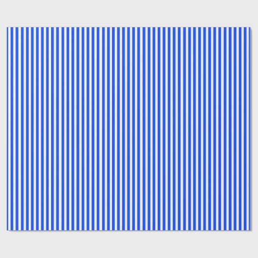 Verticale Stripe Sailor Blauw & Wit Patroon Cadeaupapier (Vlak)