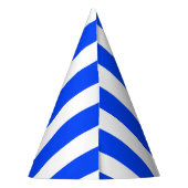 Verticale Stripe Sailor Blauw & Wit Patroon Feesthoedjes (Achterkant)