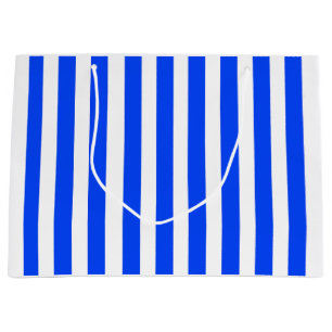 Verticale Stripe Sailor Blauw & Wit Patroon Groot Cadeauzakje