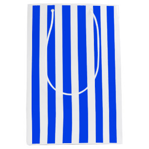 Verticale Stripe Sailor Blauw & Wit Patroon Medium Cadeauzakje