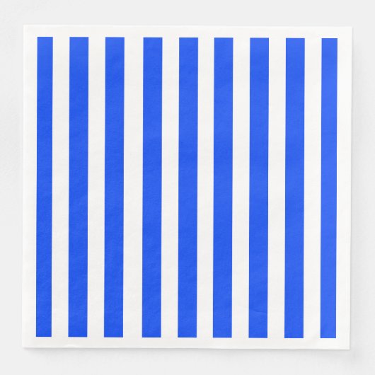 Verticale Stripe Sailor Blauw & Wit Patroon Servet (Voorkant)