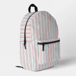 Verticale Stripe Witte School Rugzak