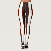 Verticale Striped Designer ~ Maroon ~ Black ~ Leggings (Achterkant)