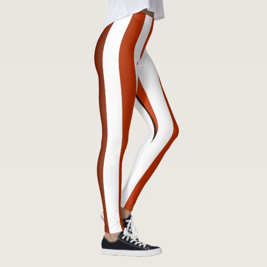 Verticale Striped Designer ~ Maroon ~ Black ~ Leggings (Rechts)