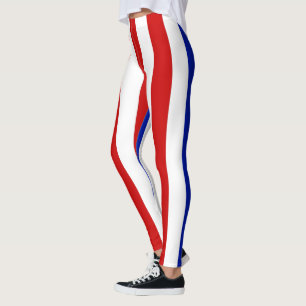 Verticale Striped Designer ~ Red ~ White ~ Blue ~ Leggings