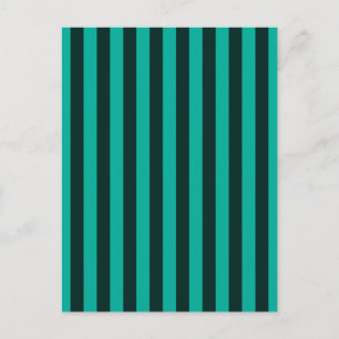 Verticale stripes-decor Turquoise Briefkaart