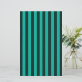 Verticale stripes-decor Turquoise Briefpapier (Staand voorkant)