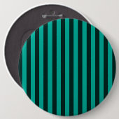 Verticale stripes-decor Turquoise Ronde Button 6,0 Cm (Voorkant /achterkant)