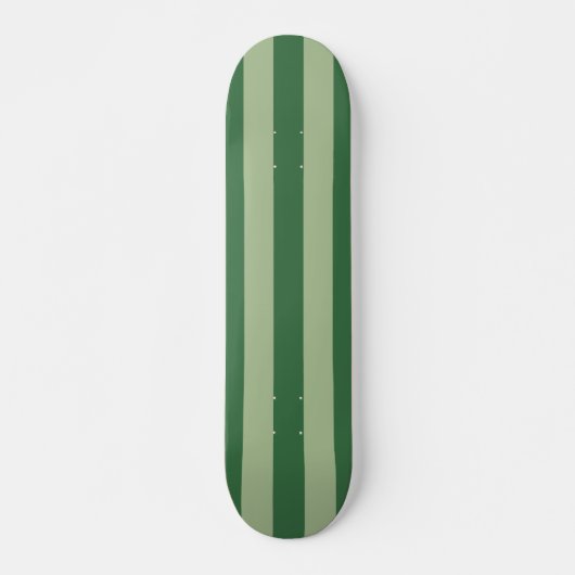 Verticale stripes Forest Green Striped Skateboard (Voorkant)