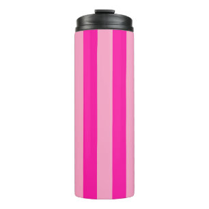 Verticale Stripes Hot Pink Thermosbeker