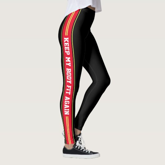 Verticale stripes Tekstontwerppoorten Leggings (Rechts)