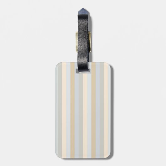 Verticale strips-decor Zachte grijs Bagagelabel (Achterkant verticaal)