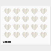 Verticale strips-decor Zachte grijs Hart Sticker (Vel)