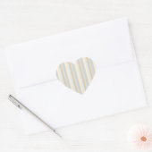 Verticale strips-decor Zachte grijs Hart Sticker (Envelop)