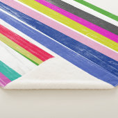 Verticale strips sherpa deken (3/4)