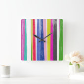 Verticale strips vierkante klok (Huis)