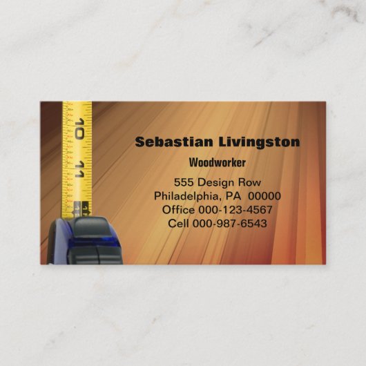 Verticale tapecarpingwerker visitekaartje (Voorkant)