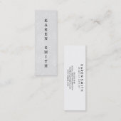 Verticale tekst Modern Grunge Style Mini Visitekaartje (Voorkant / Achterkant)