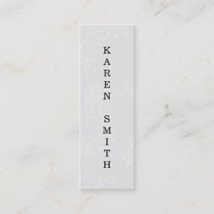 Verticale tekst Modern Grunge Style Mini Visitekaartje