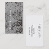 Verticale tekst Modern Grunge Style Visitekaartje (Voorkant / Achterkant)