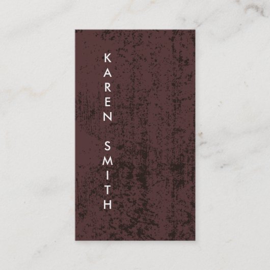 Verticale tekst moderne grunge stijl visitekaartje (Voorkant)