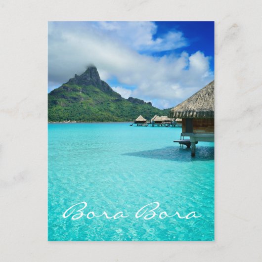 Verticale tekstkaart Bora Bora Bora Briefkaart (Voorkant)