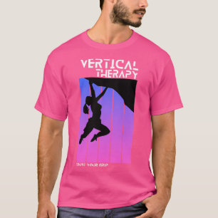 Verticale therapie Vertrouw op uw grip Vrouw Klimm T-shirt