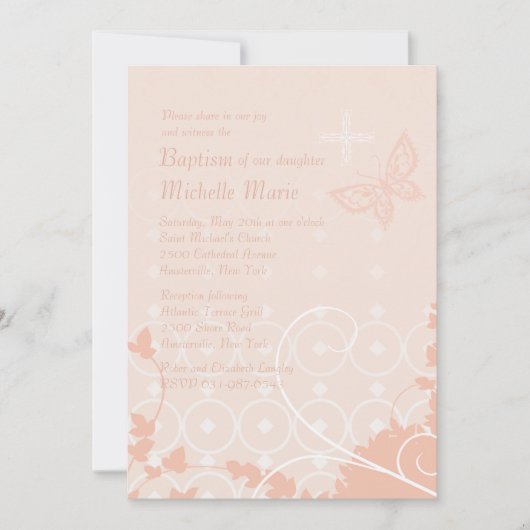 Verticale uitnodiging op de dag van de dag (Voorkant)