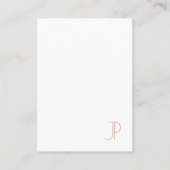 Verticale visitekaartje Sjabloon legant monogram (Voorkant)