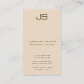 Verticale Visitekaartjes Modern legant monogram (Achterkant)