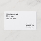 Verticale Visitekaartjes voor classotechnici (Achterkant)