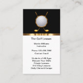 Verticale Visitekaartjes voor Classy Golf-training (Voorkant)