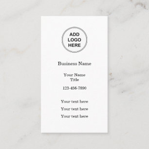Verticale Visitekaartjes voor zakelijke Logo