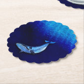 Verticale walvisbewegingsschaal naar beneden in oc kartonnen onderzetters (Gekanteld)