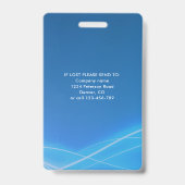 Verticale werknemer Foto-ID met Logo Badge (Back)