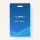 Verticale werknemer Foto-ID met Logo Badge (Achterkant)