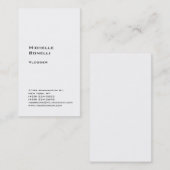 Verticale White Trendy Vlogger Blogger Web Designe Visitekaartje (Voorkant / Achterkant)