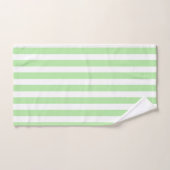 Verticale zachte groene en witte strepen bad handdoek (Handdoek)